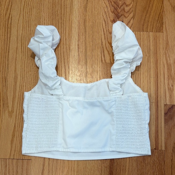 Abercrombie & Fitch Poplin Scrunch Strap Top - Picture 4 of 7